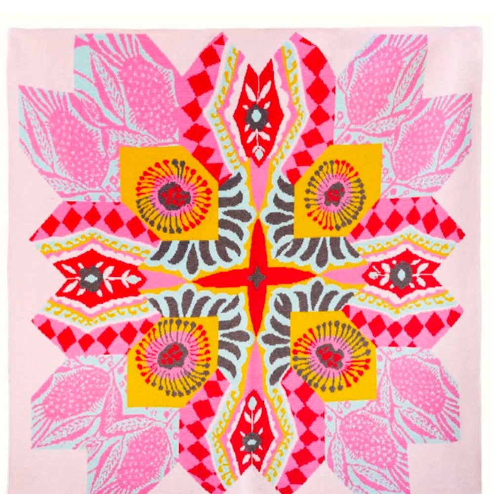 Bowerbird Studio Merino Wool Throw Blanket "Soleil
Reimagined”